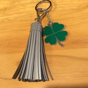 Lucky charm keychain with reflective tassel